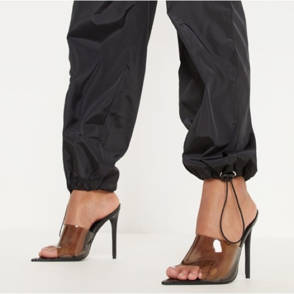 💥3/$15💥 NIB Black Clear Extreme Point Toe Mule - Size 6 (36)
